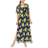 Nina Leonard Women's Printed Powermesh Maxi Dress