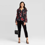 A New Day Women's Long-Sleeve Romantic Ruffle Blouse