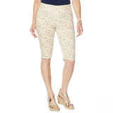 DG2 by Diane Gilman Pull-On Bermuda Shorts Khaki Petite Medium