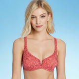 Shade & Shore Women's Snake Print V-Wire Bikini Top