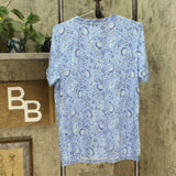 Isaac Mizrahi Live! Women's TRUE DENIM Floral Contrast Trim T-Shirt