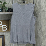 NWT AnyBody Womens Cozy Knit Swing Peplum Sleeveless Top. A289830 M