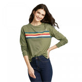 Zoe + Liv Women's Keep Dreaming Striped Long Sleeve Graphic T-Shirt