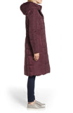 Cole Haan Women's Box Quilt Down Puffer Coat Merlot Small