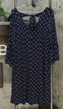 Nina Leonard Women's Plus Size Bell Sleeve Printed Trapeze Dress