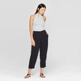 Prologue Women's Mid Rise Straight Fit Cropped Trousers