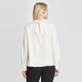 Who What Wear Women's Long Sleeve Scarf Blouse