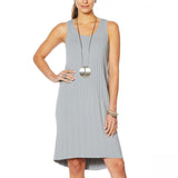MarlaWynne Plus Size Sleeveless Pleated Knit Dress