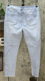 DG2 by Diane Gilman Women's Embroidered Pull-On Exposed Buttons Jeans