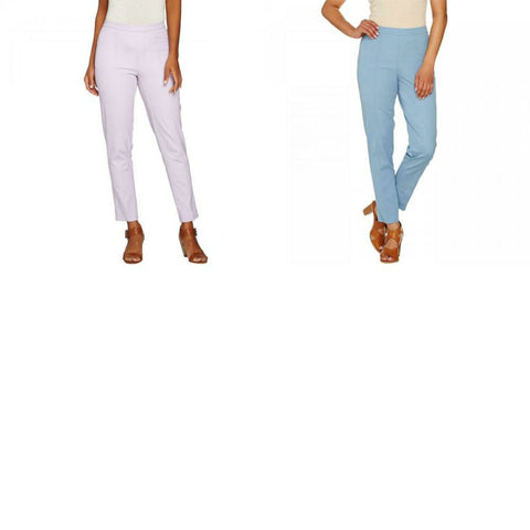 Isaac Mizrahi Live! Petite 24/7 Stretch Ankle Pants With Seaming