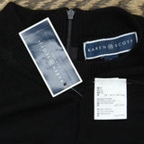 Karen Scott Petite Luxsoft Zip Back Mock Neck Sweater