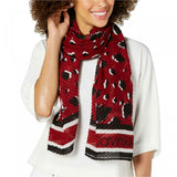 Calvin Klein Women's Leopard Pleated Scarf