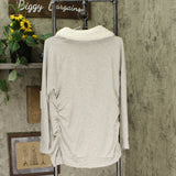 Isabel Maternity by Ingrid & Isabel Women's Sherpa Trim Sweatshirt