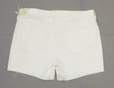 Universal Thread Women's Mid Rise Raw Hem Boyfriend Jean Shorts White