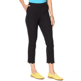 NWT Lemon Way Women's Flawless Twill Scallop Hem Crop Pants 10 14 16