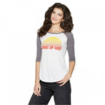 Awake Women's 3/4 Sleeve What Up Sun Raglan Graphic T-Shirt