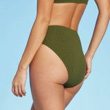 Xhilaration Women's Button Front Cheeky High Waist Bikini Bottom