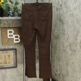 DG2 by Diane Gilman Pull On Ponte Boot Cut Pants Brown Crocodile Medium