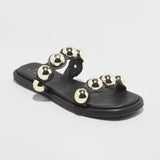 A New Day Women's Didi Embellished Slide Sandals Black 8