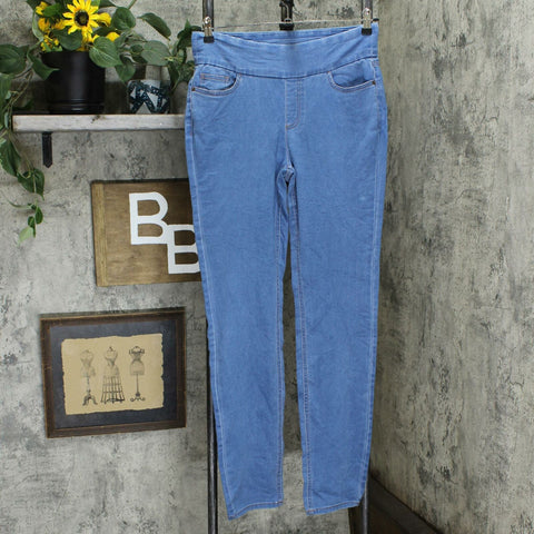 Denim & Co. Women's Soft Stretch Smooth Waist Jeans Antique Wash 8 Tall