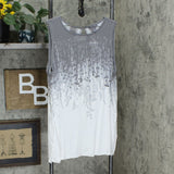 NWT Lisa Rinna Collection Sleeveless Reverse Border Print Tunic Top. A305092 XL