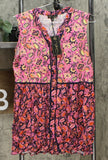 DG2 by Diane Gilman Women's Mixed Print Button Down Tunic Top