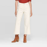 Universal Thread Women's High Rise Regular Fit Crop Jeans Cream 16