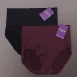 Yummie Women's 2 Pack Seamless Shaping Briefs Fig/ Black M/L