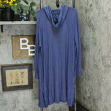 AnyBody Women's Brushed Hacci Knit Wrap Cardigan Indigo XL
