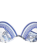 River Island Women's Floral Plunge Bikini Swim Top