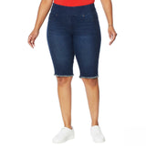 DG2 by Diane Gilman Women's Plus Size Classic Stretch Pull On Bermuda Shorts