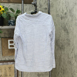 Boston Traders Women's Button Front Roll Tab Blouse Shirt