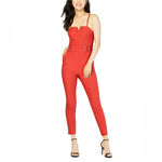 Material Girl Women's Lace-Up Fitted Jumpsuit