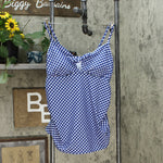 Isabel Maternity by Ingrid & Isabel Gingham Tie Front Tankini Top