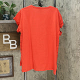 DG2 by Diane Gilman Women's Embellished Cuff Sleeve Top Red Plus 1X