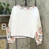 LaBellum by Hillary Scott Lined Hook And Eye Embroidered Jacket Ivory Plus 2X