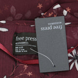 Free Press Womens Woven Floral Print Tie Front Ruana