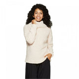 A New Day Women's Sherpa Cowl Neck Pullover Sweater Pink Small