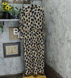 G.I.L.I. Women's Peached Knit Belted Duster Maxi Dress