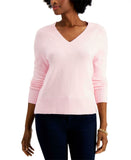 Charter Club Women's Wide Ribbed Trim V-Neck Pullover Sweater