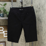 DG2 by Diane Gilman Women's Classic Stretch Pull On Bermuda Shorts Black Large