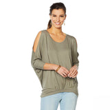DG2 by Diane Gilman Women's Plus Size Pleat Front Dolman Top