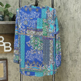 Joan Rivers Classics Collection Women's Patchwork Print Textured Blouse