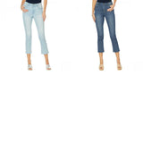 DG2 by Diane Gilman Women's Classic Stretch Pinstripe Crop Jeans