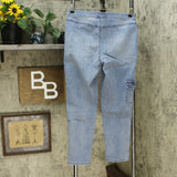 DG2 by Diane Gilman Women's Cropped Cargo Jeggings Blue Medium
