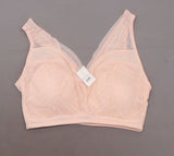 Rhonda Shear Plus Size Striped Mesh Leisure Bra With Removable Pads