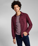 And Now This Men's Regular-Fit Solid Knit Button Front Shirt Plum Purple L