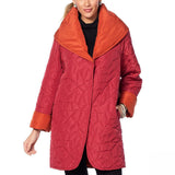 MarlaWynne Women's Reversible Lightweight Quilted Coat