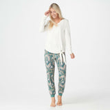NWT AnyBody Womens Cozy Knit Floral Jogger. A372083 X-Small