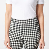 Joan Rivers Women's Petite Gingham Signature Pull On Crop Pants
